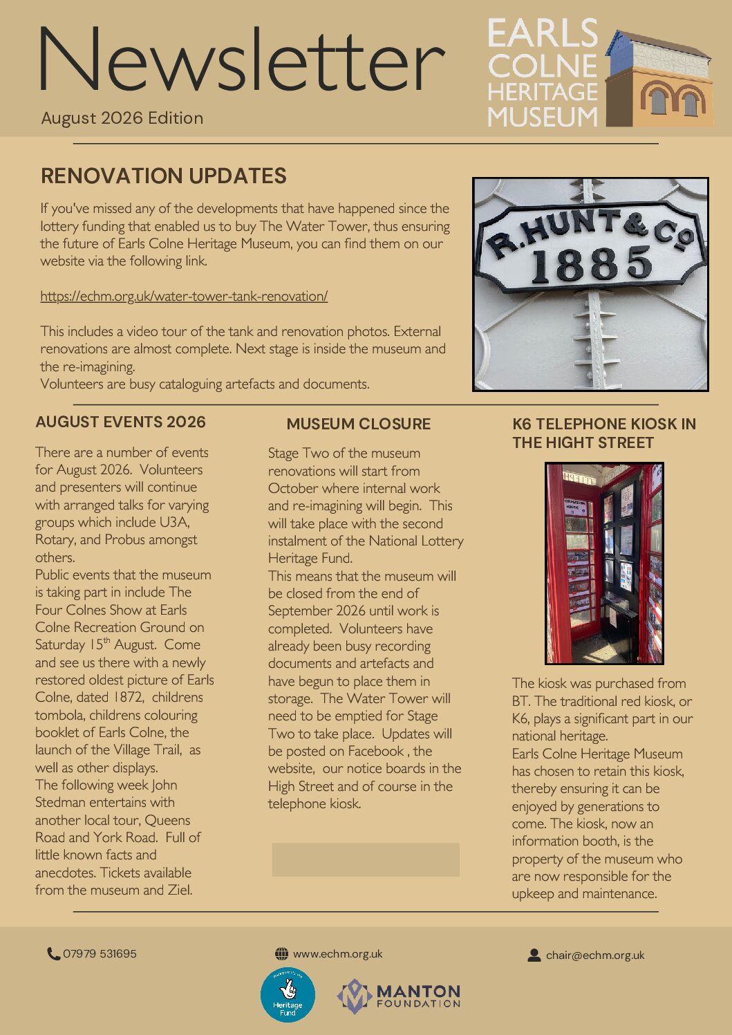 August 2026 Newsletter